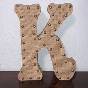 Tall “K” stand up or wall decor